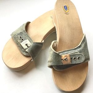 Vintage Dr Scholls Wooden Exercise Sandals